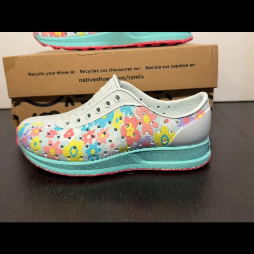 Native Robbie Sugarlite Print Shoes Multicolor Pastel Daisy Little Kids C11